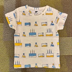 Happy Birthday Party Hat Tshirt Crewneck Organic Cotton NEW Monica + Andy